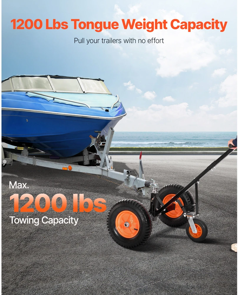 VEVOR 1200 kg priekabos vežimėlis, reguliuojamas aukštis