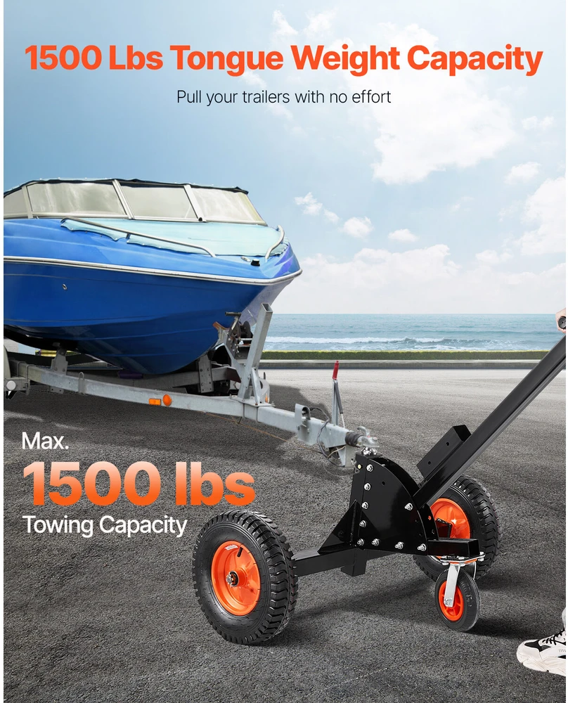 VEVOR 1500lbs priekabos vežimėlis 2in1 su vežimėliu