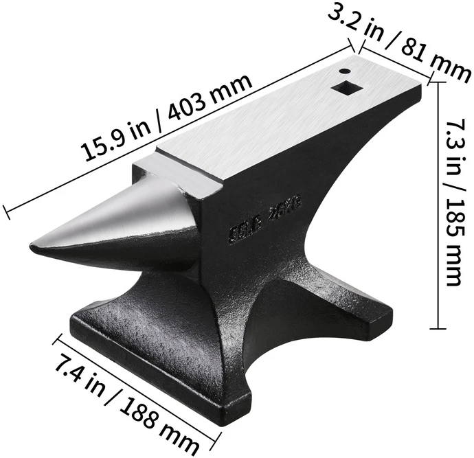 VEVOR Kaltinės vieno rago skambutės 25 kg