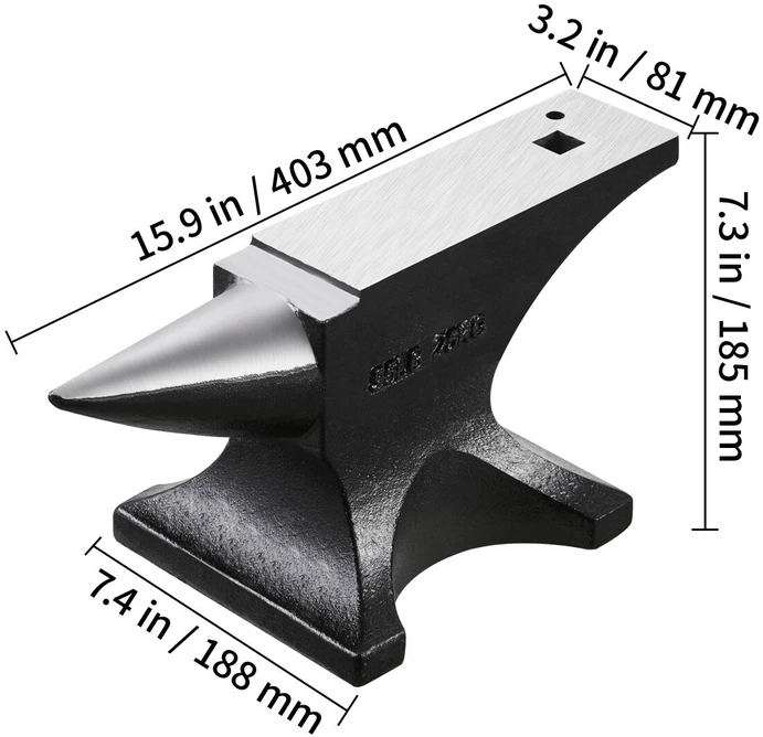 VEVOR Kaltinės vieno rago skambutės 25 kg