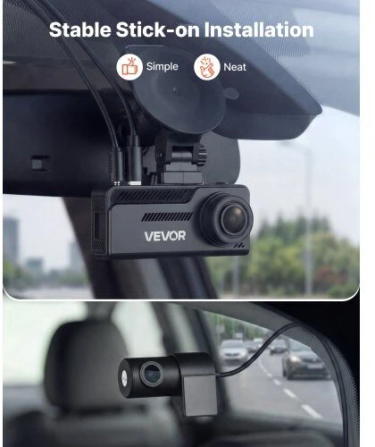 VEVOR Priekinė ir galinė automobilio vaizdo kamera