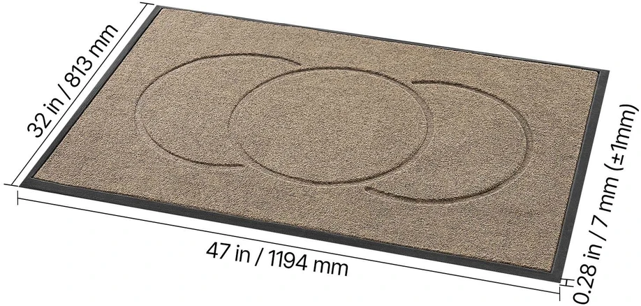 VEVOR Prieangio kilimėlis, 1194 x 813 mm, rudas