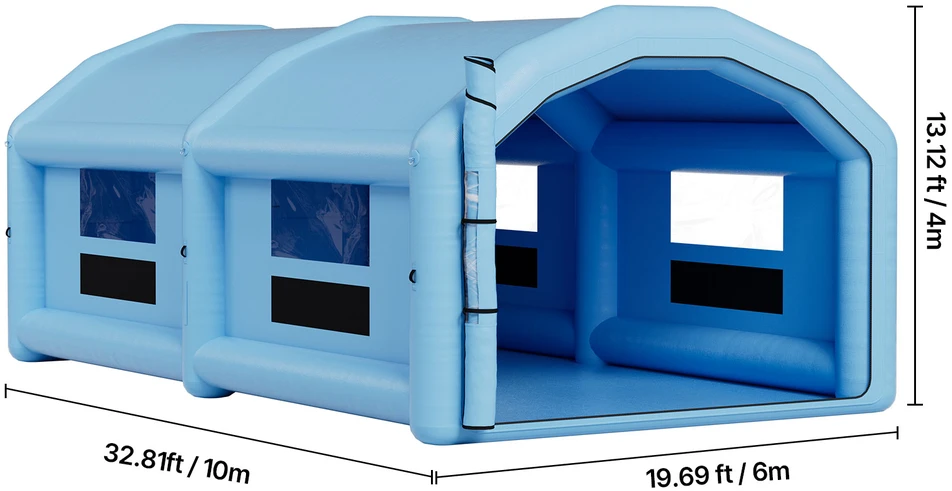 VEVOR Pripučiama dažymo kabina 10 x 6 x 4 m