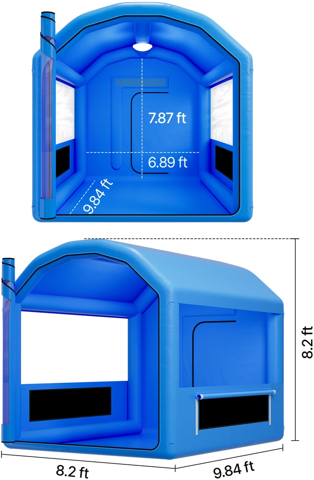 VEVOR Pripučiamas dažymo paviljonas 3 x 2,5 x 2,5 m