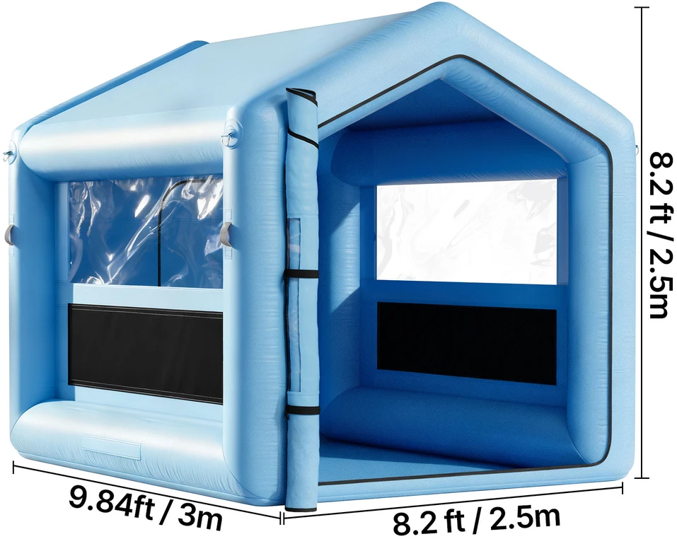 VEVOR Pripučiama dažų kabina, 3 x 2,5 x 2,5 m