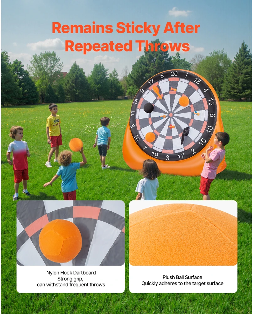 VEVOR Pripučiamas futbolo smiginio taikinys su kamuoliais