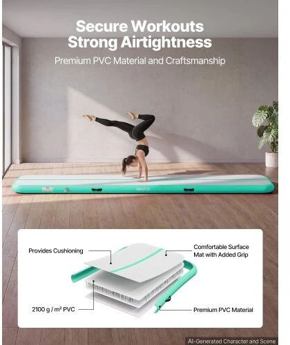 VEVOR Pripučiamas gimnastikos air mat kilimėlis 4 m