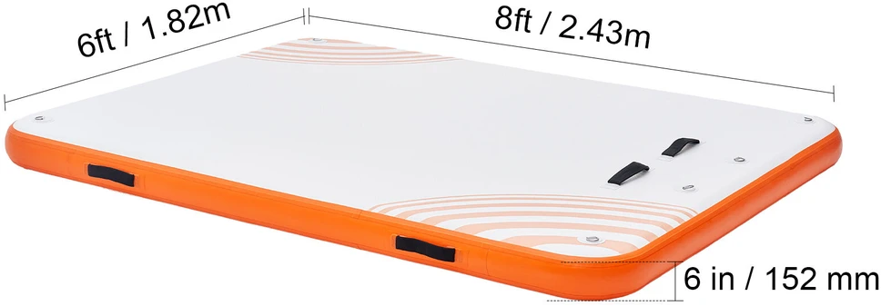 VEVOR Pripučiama plūduriuojanti platforma, 2.43 x 1.82 m