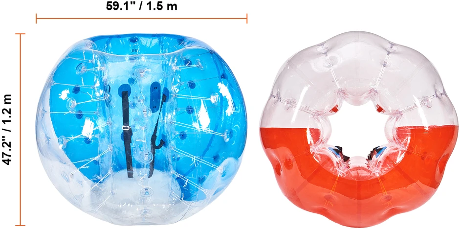 VEVOR Pripučiami kamuoliai sumo žaidimams, 2 vnt., 1.5 m