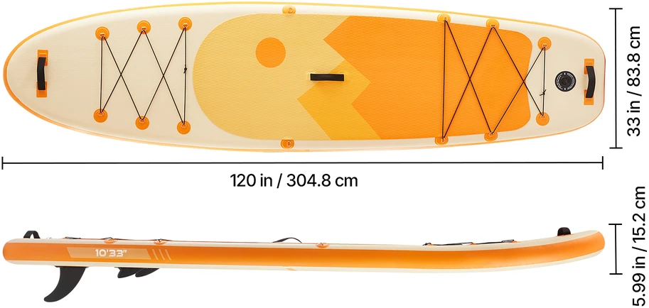 VEVOR Pripučiama irklentė 3.05m x 84cm x 15cm, su priedais