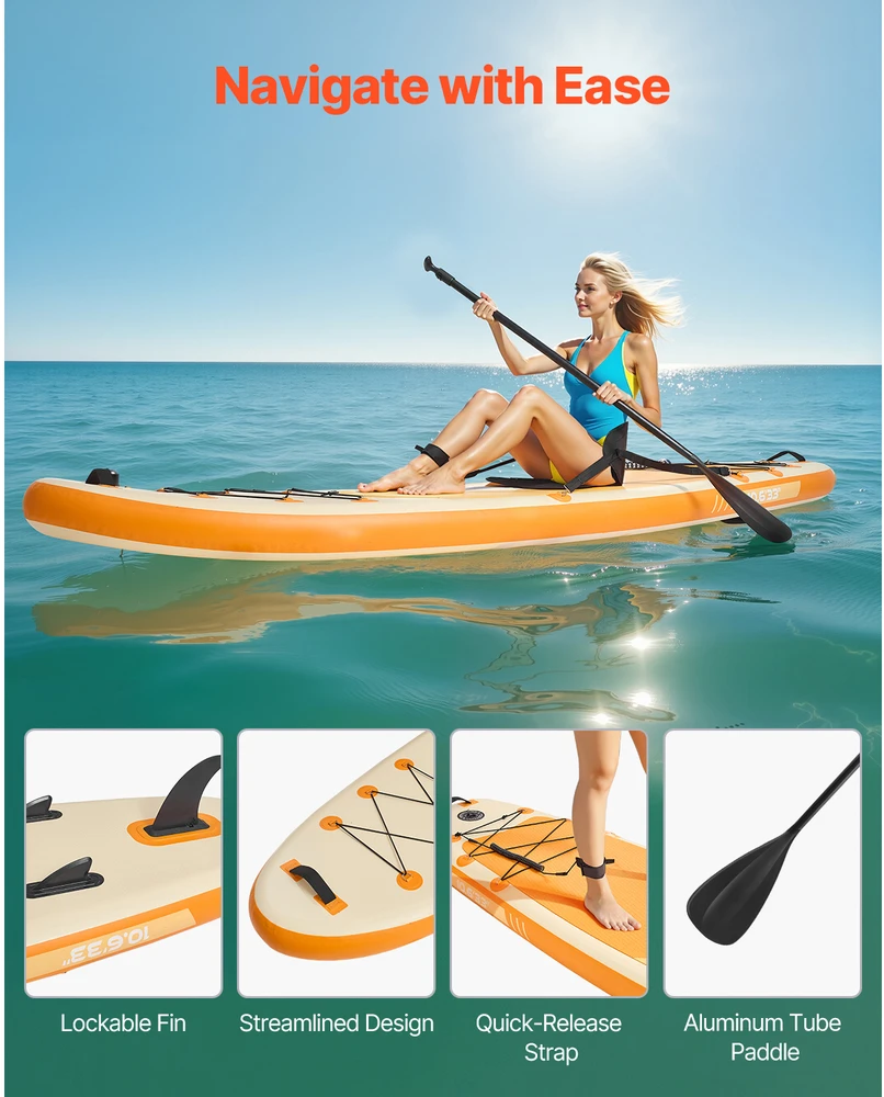 VEVOR Pripučiama irklentė su sėdyne 3.23m x 84cm