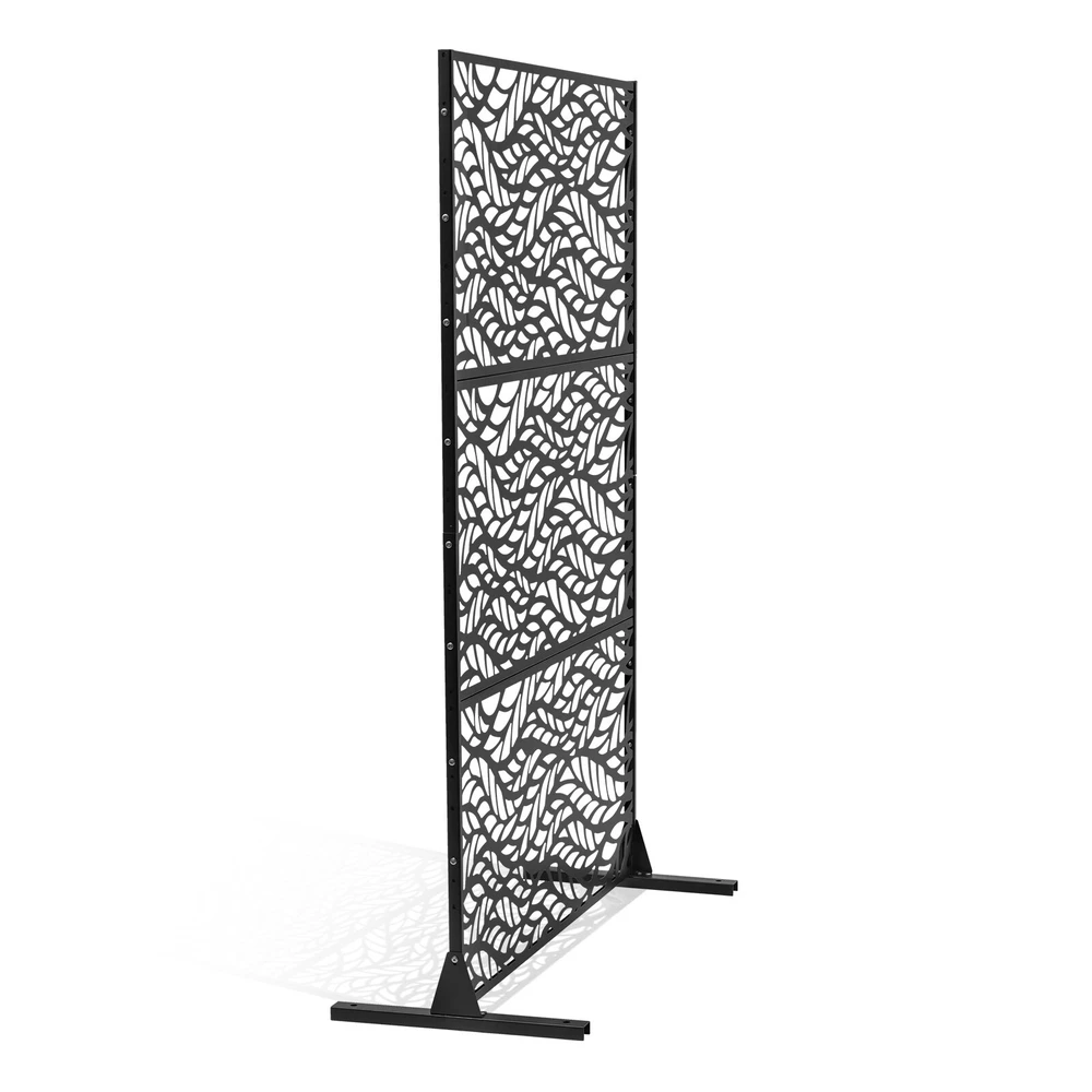 VEVOR Metalo privatumui skirtas ekranas 120 x 183 cm juodas
