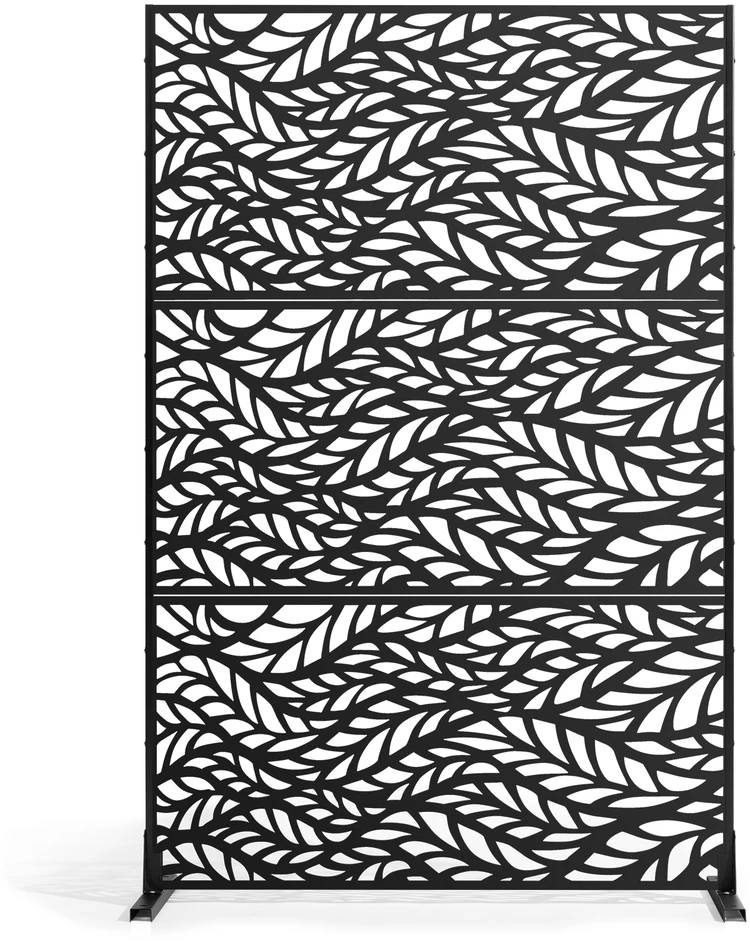 VEVOR Metalo privatumui skirtas ekranas 120 x 183 cm juodas