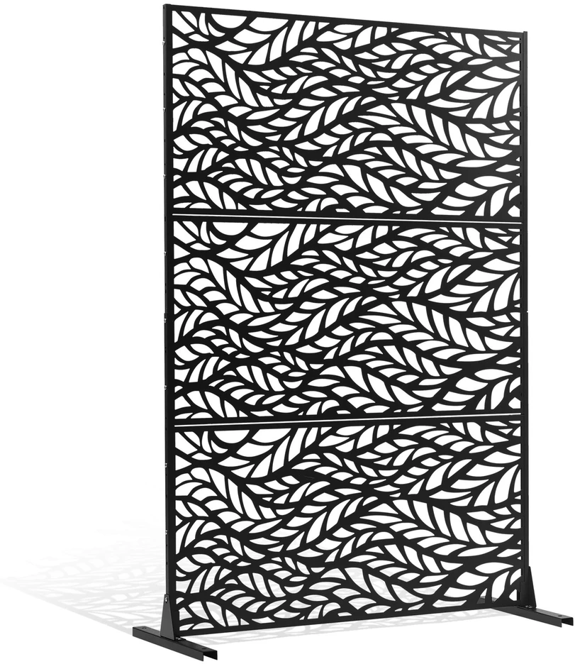 VEVOR Metalo privatumui skirtas ekranas 120 x 183 cm juodas