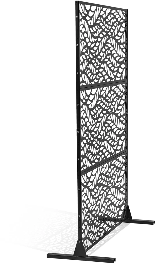 VEVOR Metalo privatumui skirtas ekranas 120 x 183 cm juodas