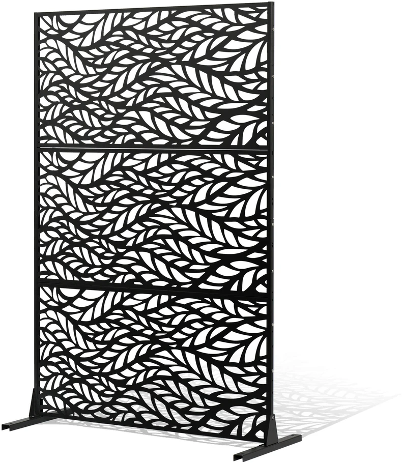 VEVOR Metalo privatumui skirtas ekranas 120 x 183 cm juodas