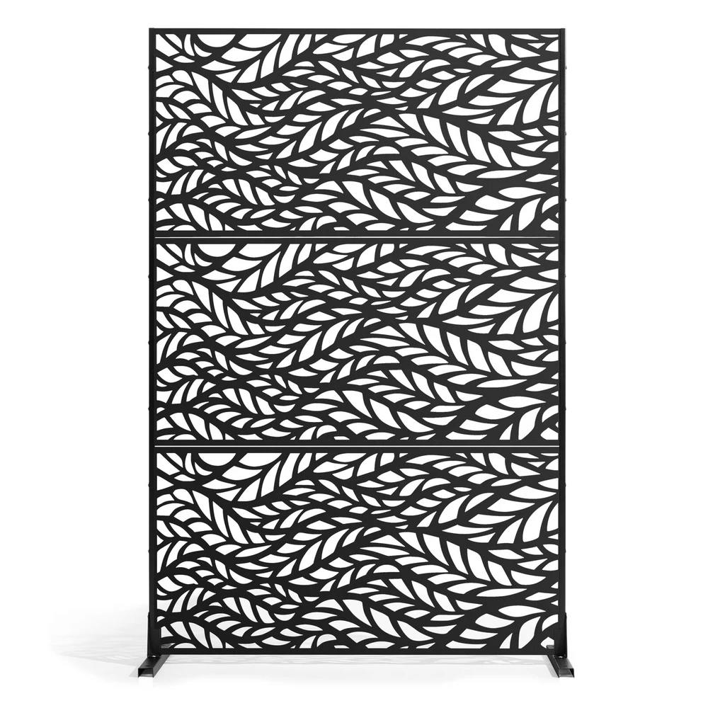 VEVOR Metalo privatumui skirtas ekranas 120 x 183 cm juodas