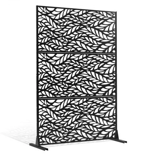 VEVOR Metalo privatumui skirtas ekranas 120 x 183 cm juodas