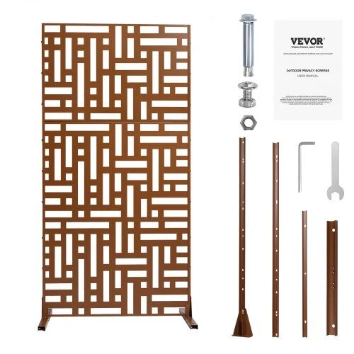 VEVOR Metalinė privatumo tvora 120 x 193 cm ruda