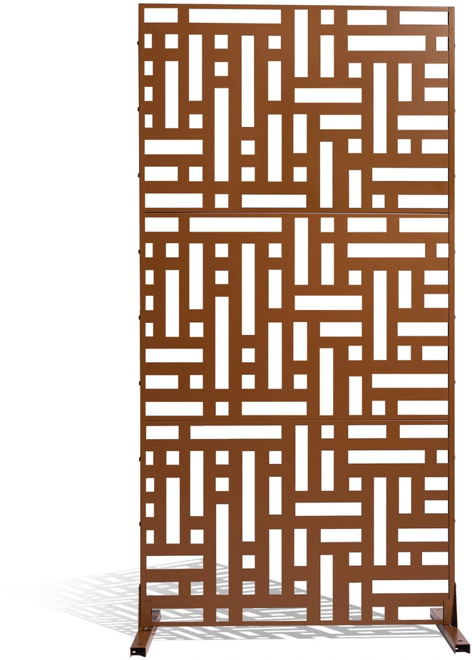 VEVOR Metalinė privatumo tvora 120 x 193 cm ruda