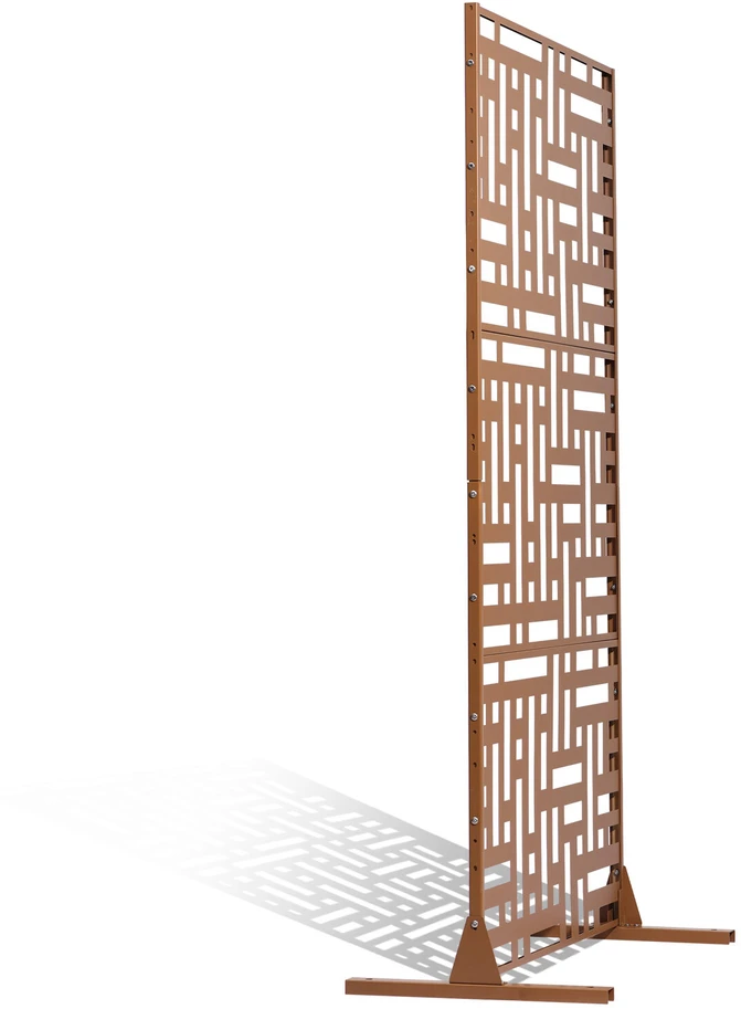 VEVOR Metalinė privatumo tvora 120 x 193 cm ruda