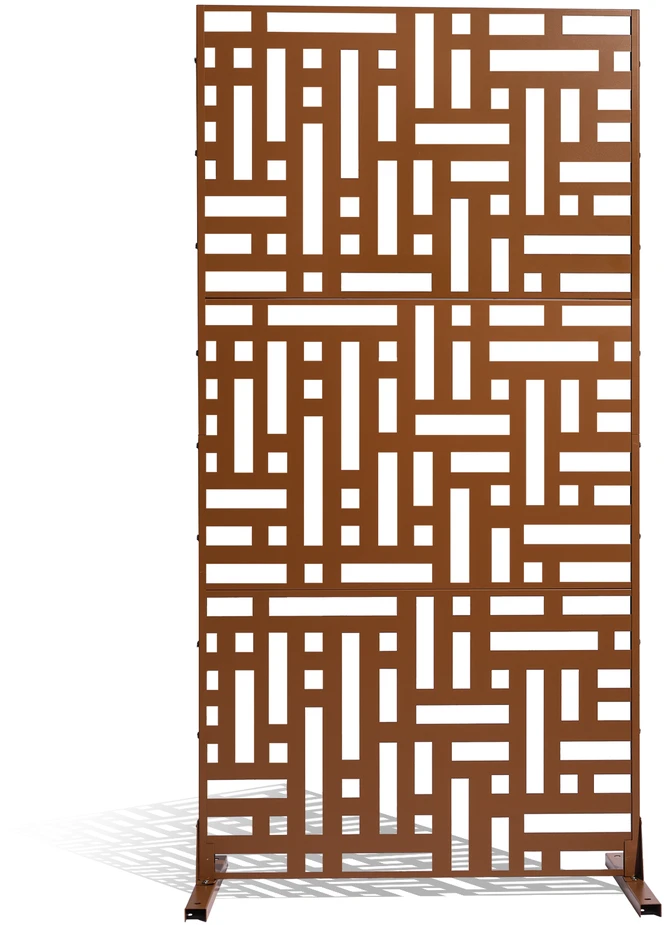 VEVOR Metalinė privatumo tvora 120 x 193 cm ruda