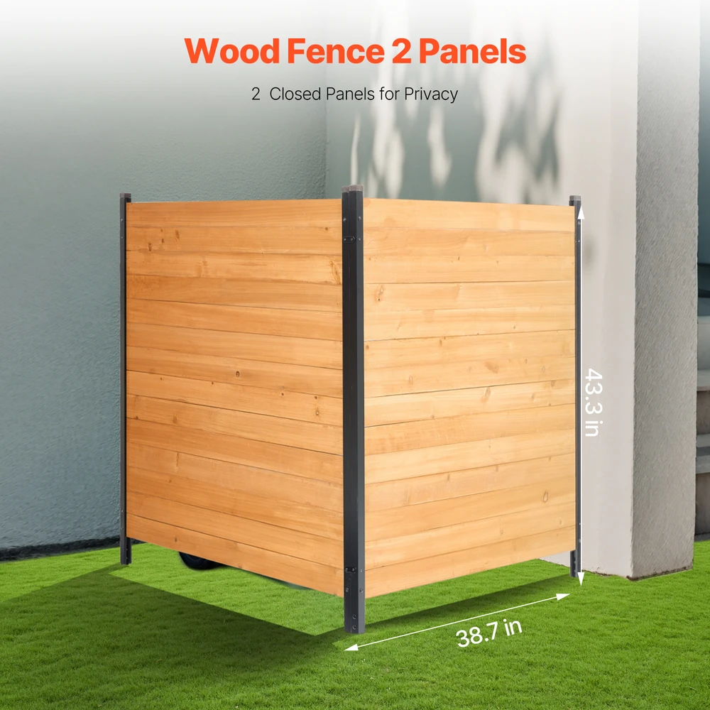 VEVOR Medinė privatumo tvora 98 cm x 108 cm