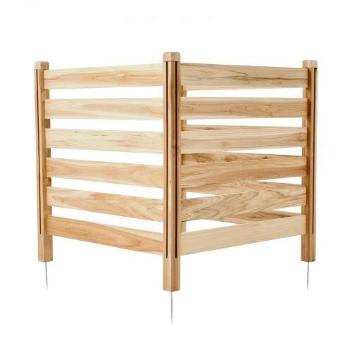 VEVOR medinė privati tvora 3 skydai 91x91 cm