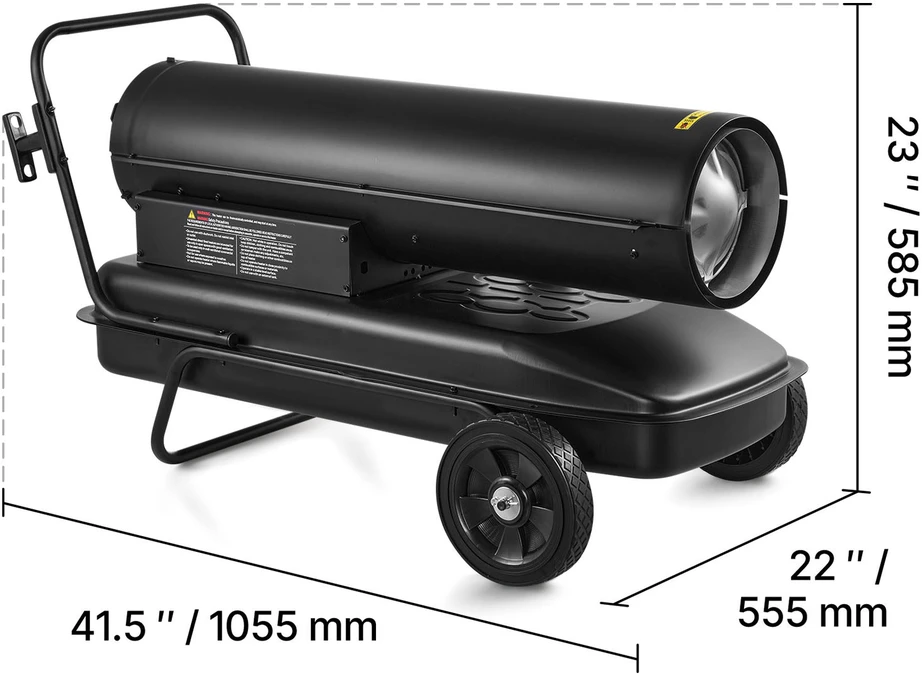 VEVOR 50 kW dyzelinis oro šildytuvas su ratukais