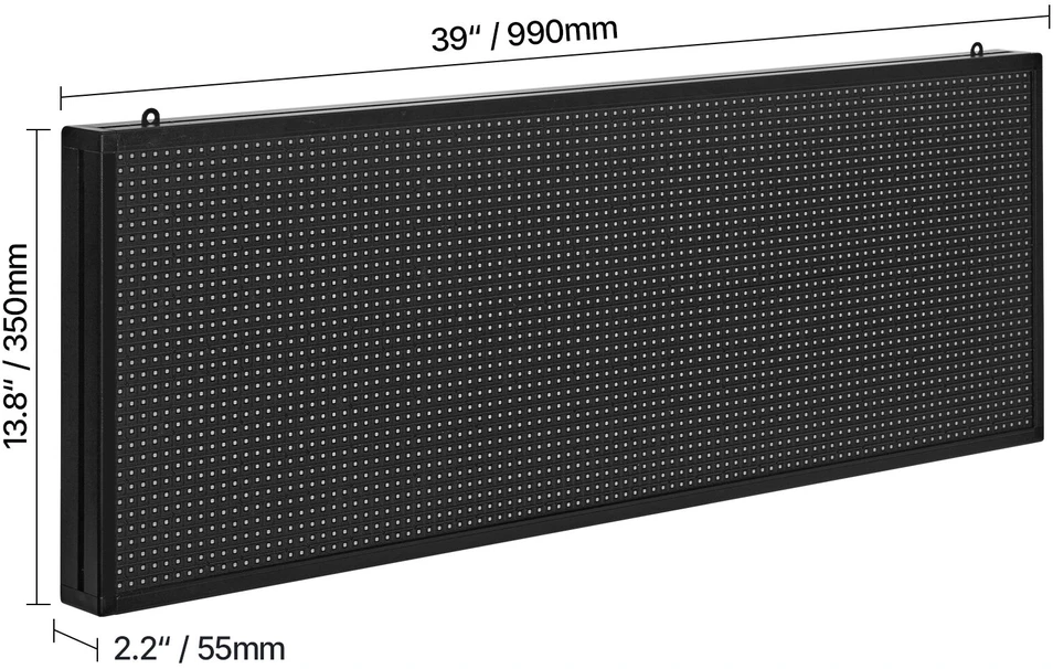 VEVOR Programuojama LED iškaba 40x14 colių P10 spalvota