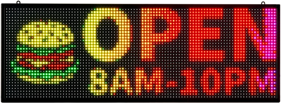 VEVOR Programuojama LED iškaba 40x14 colių P10 spalvota