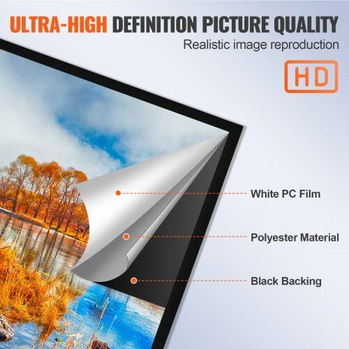 VEVOR 130 colių 16:9 projekcijos ekranas 4K HDTV