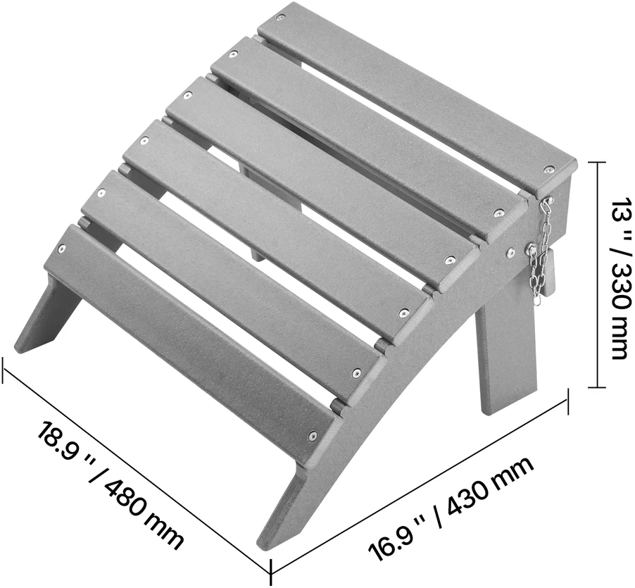 VEVOR Sulankstoma Adirondack pakojis, pilkas