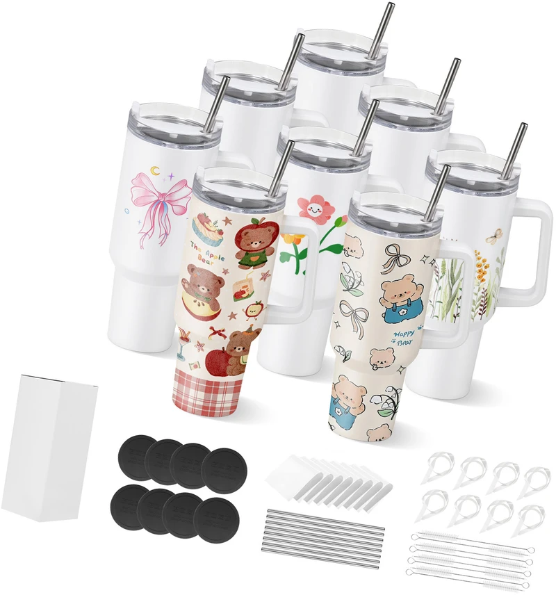 VEVOR Sublimaciniai termo puodeliai, 8 vnt., 1183 ml