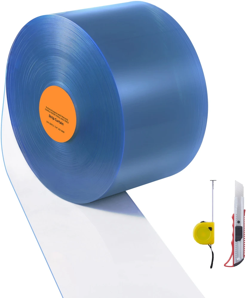VEVOR PVC užuolaidų durų uždanga 50' x 20 cm vėsinimo įrenginiams