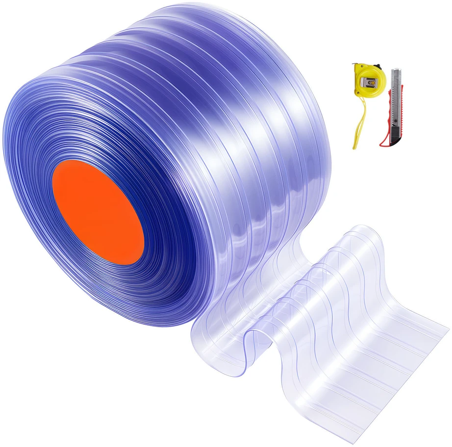 VEVOR Skaidri PVC užuolaida 45,7 m x 30,5 cm