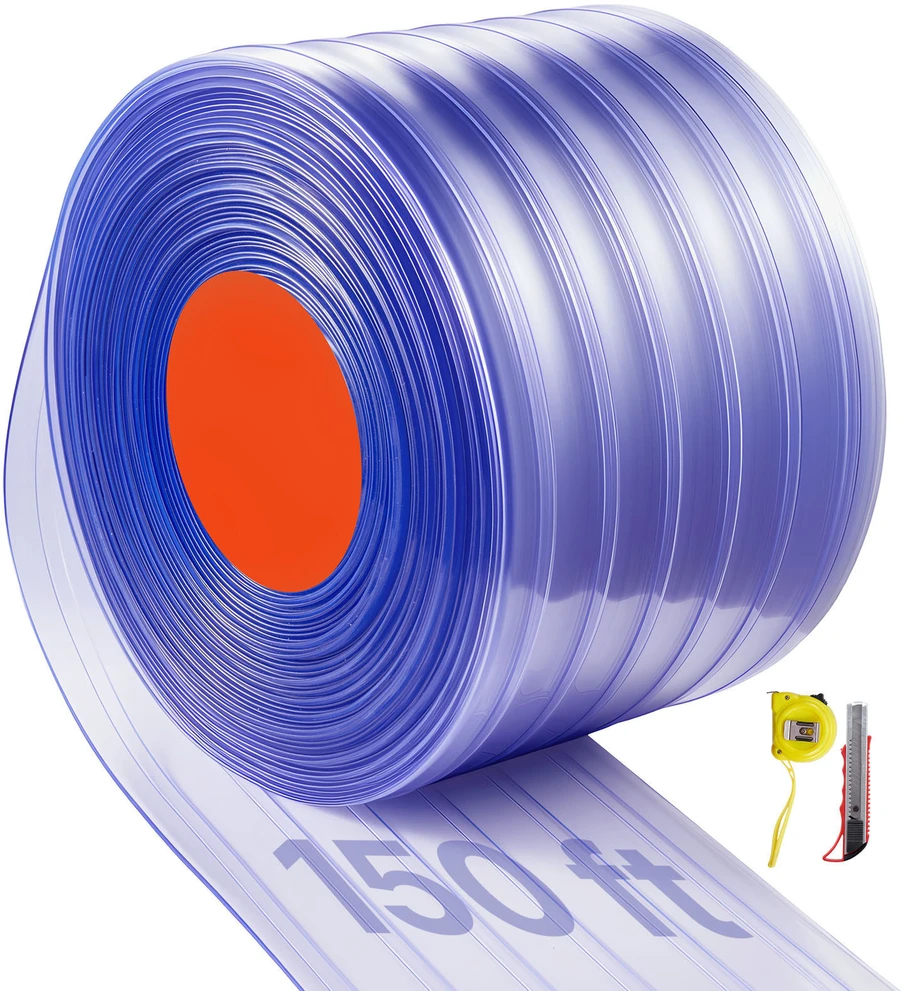 VEVOR Skaidri PVC užuolaida 45,7 m x 30,5 cm