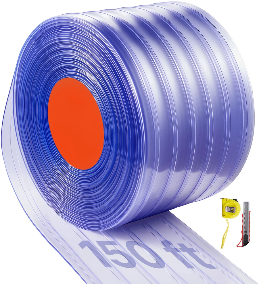 VEVOR Skaidri PVC užuolaida 45,7 m x 30,5 cm