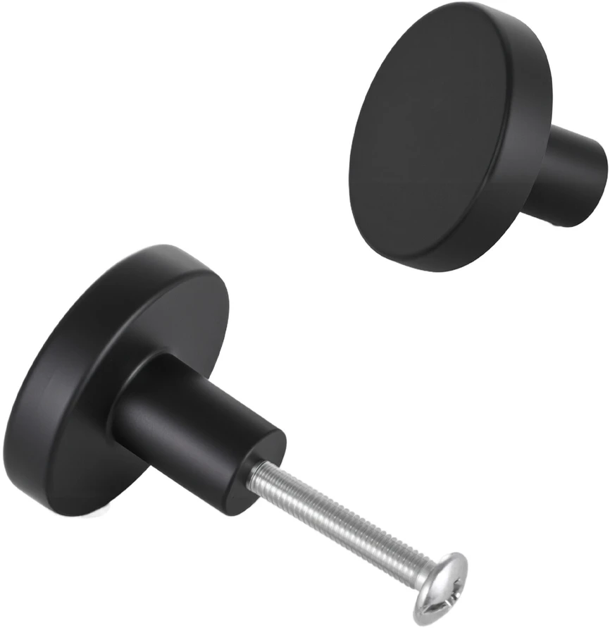 VEVOR juodi 32 mm spintelės rankenėlės 10 vnt.