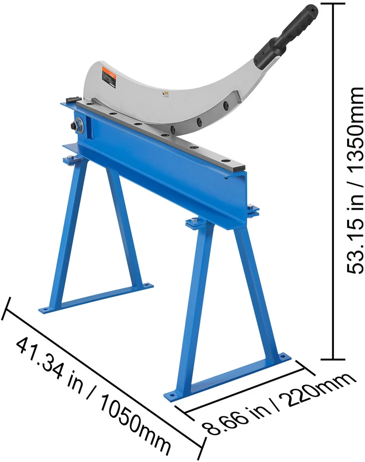 VEVOR 800 mm metalo pjovimo giljotina su T10 plieno peiliu