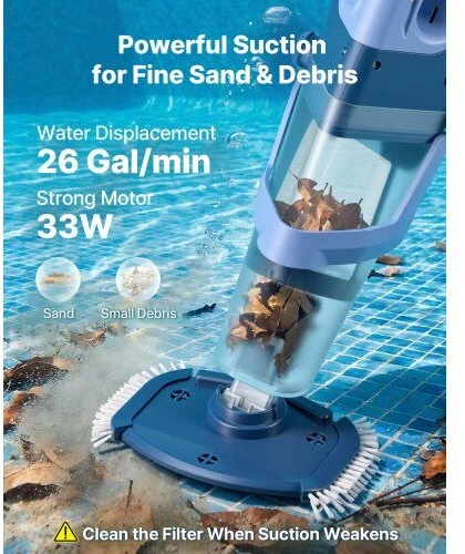 Rankinis baseino siurblys VEVOR PJV24E, 100 l/min
