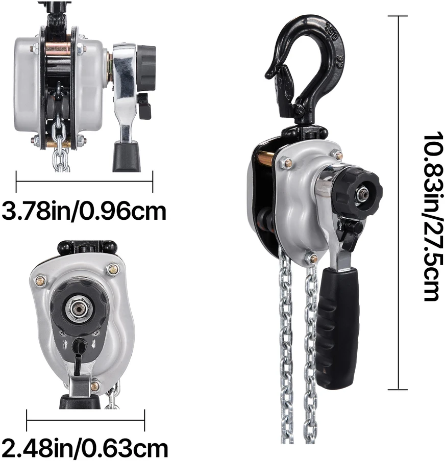 VEVOR Mechaninis svirtinis grandininis keltuvas 250 kg