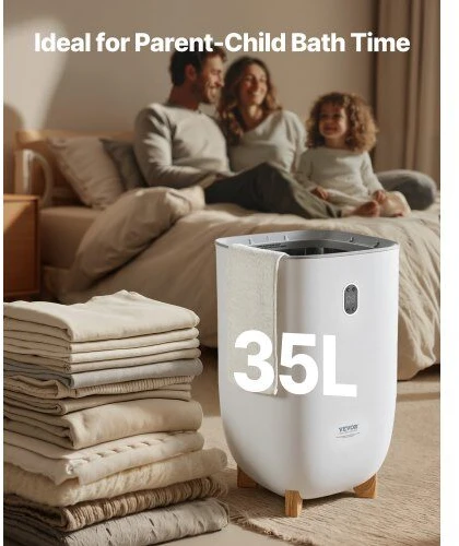 VEVOR 35L rankšluosčių šildytuvas su LED ekranu ir laikmačiu