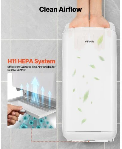 VEVOR Vertikalus rankų džiovintuvas su HEPA filtru