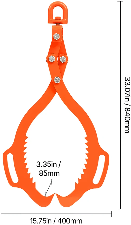 VEVOR 71 cm rąstukų kėlimo žnyplės 2 nagų