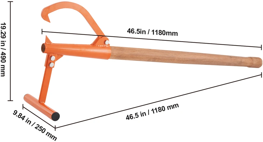 VEVOR Medienos keltuvas 118 cm, iki 38 cm rąstams