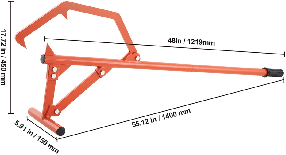 VEVOR Rąstų kėliklis iki 63,5 cm skersmens