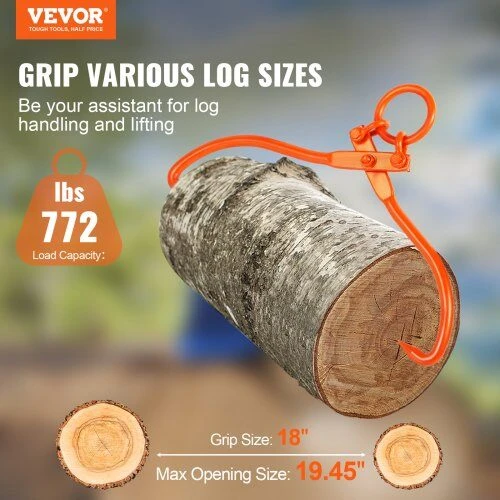 VEVOR Rąstų vilkimo žnyplės, 18 colių, 350 kg