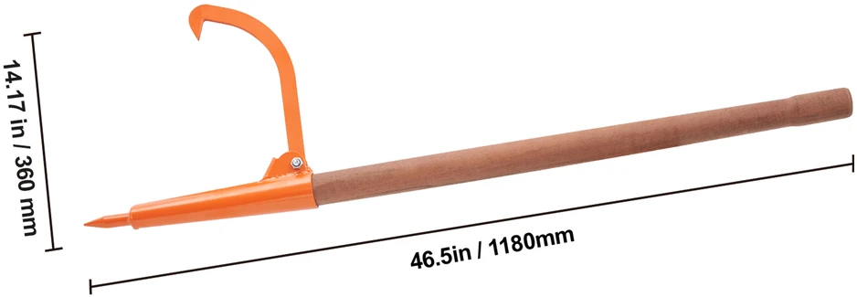 VEVOR Medinė rankena rastų keltuvui 118 cm