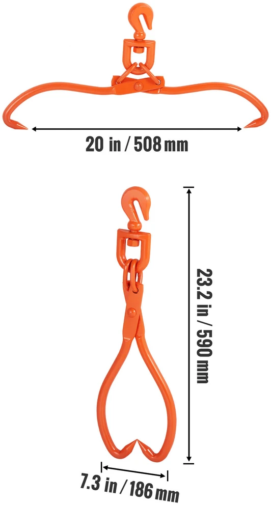 VEVOR Rąstų keltuvas, Rąstų žnyplės, 350 kg